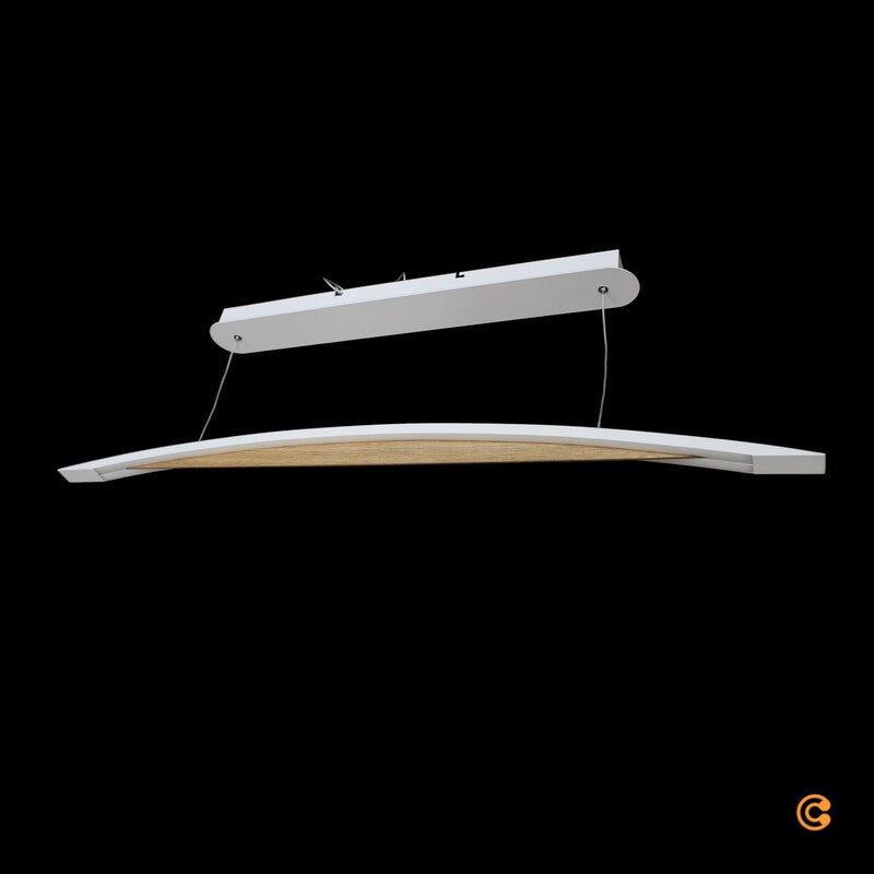 FABAS LUCE LED-Hängeleuchte Cordoba Länge 110 cm Metall Holz dimmbar Deckenla363 - 8019282532903