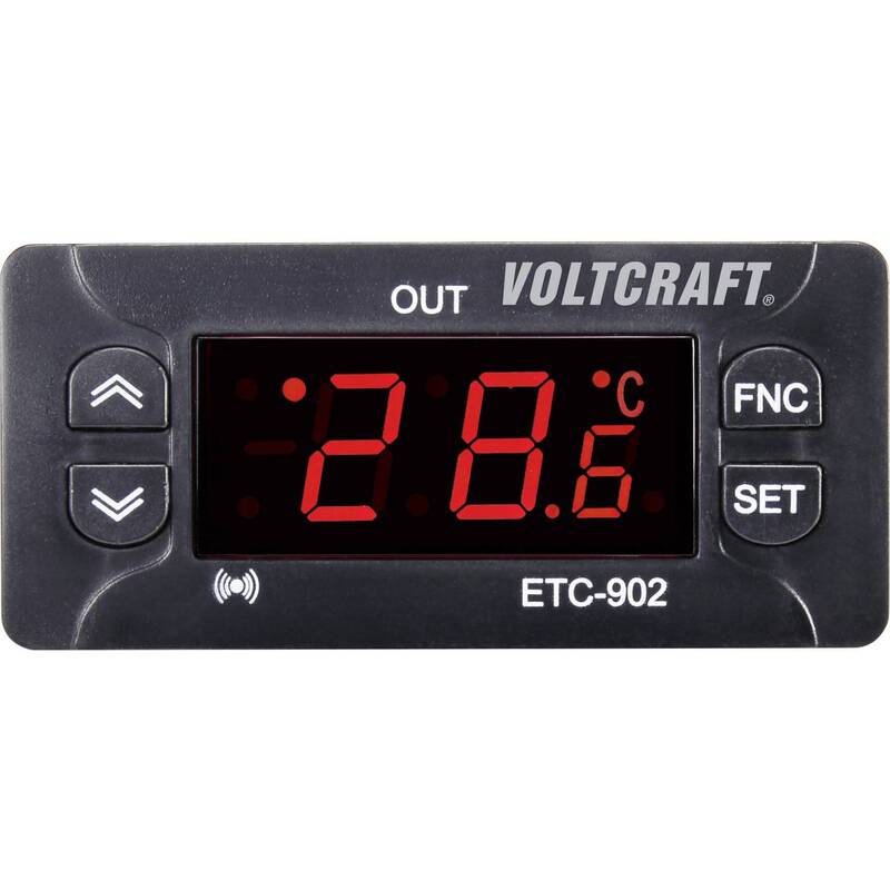 Voltcraft Temperaturregler ETC-902 230V AC -30 bis 99°C Relais 10A NTC 2m Kabel - 4016139004785