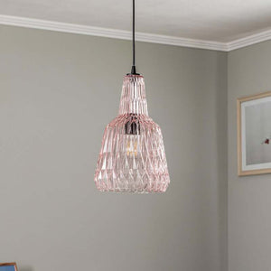 B-Ware Lindby Hängeleuchte Belarion LED Pendelleuchte Lampe dimmbar pink 35cm Höhe