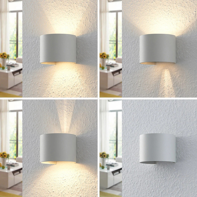 Arcchio Wandleuchte Zuzana LED Wandlampe dimmbar Aluminium weiß 13cm breit - 4251096545142