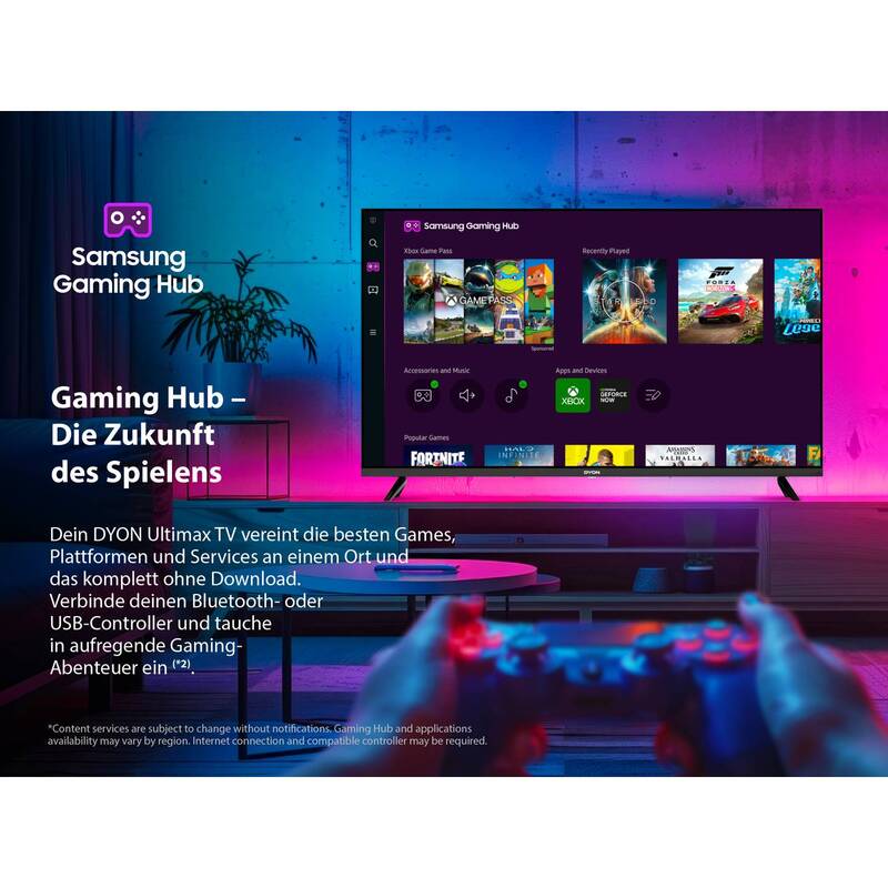 DYON Ultimax 32F-TI LED-TV 80 cm Full HD Smart TV WLAN 3 HDMI 2 USB schwarz - 4260552544322