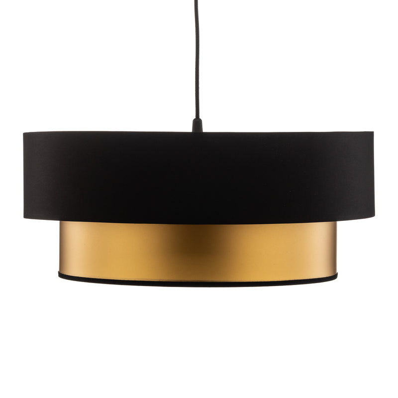 Hängelampe Dorina schwarz/gold LED Pendelleuchte dimmbar handgefertigt Ø50cm - 5902751349122