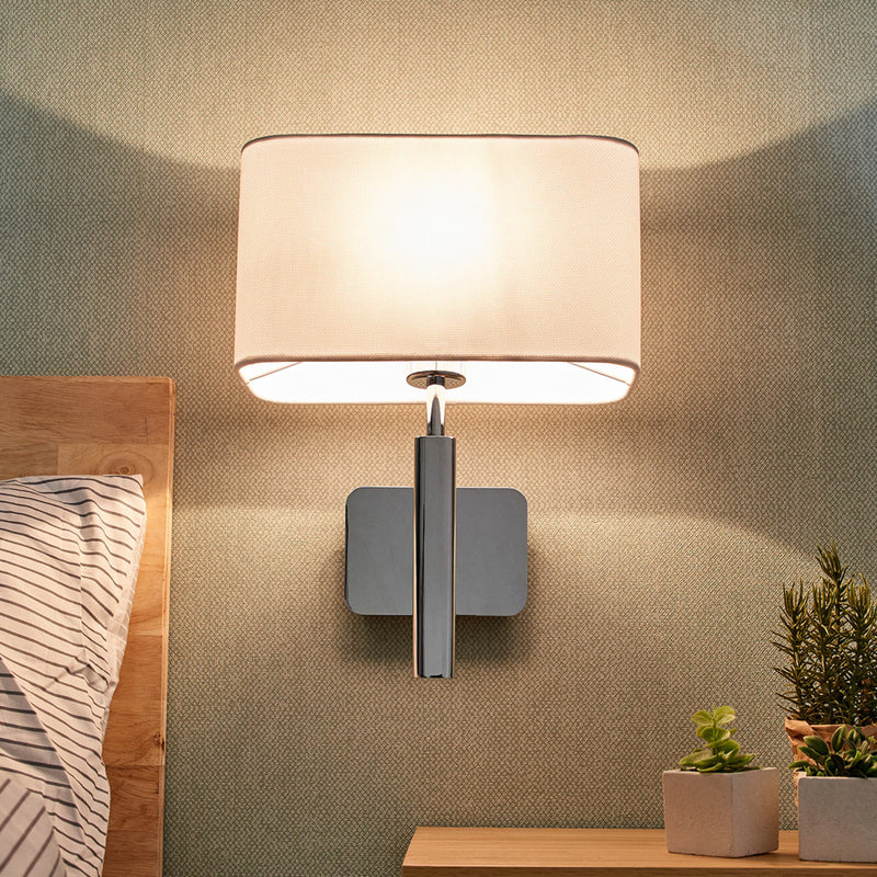 Lucande Wandlampe Jettka LED Wandleuchte Lampe dimmbar chrom 28x37cm - 4251096548334
