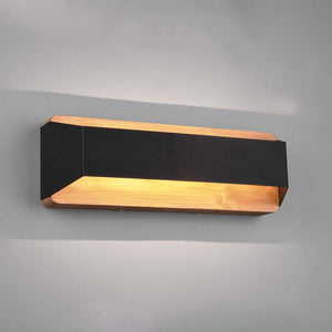 B-Ware Wandleuchte Wandlampe Trio Lighting Arino LED schwarz matt Metall Holz dimmbar