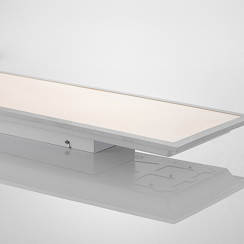 Lindby Stenley LED-Panel Deckenlampe Deckenlampe Lampe 119 x 29 cm weiß silber - 4251096571479