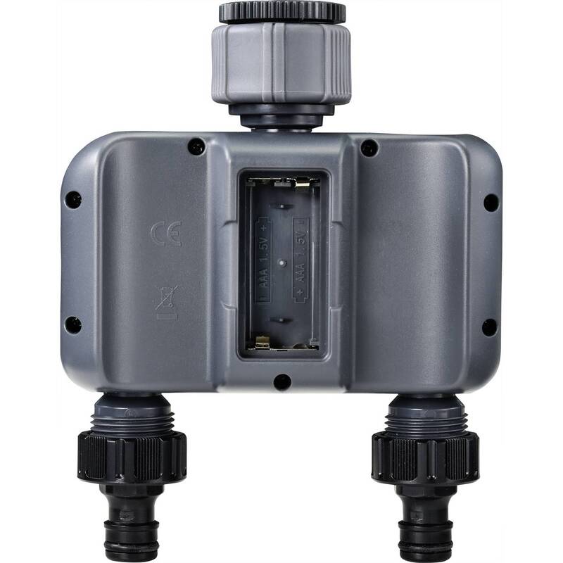 Toolcraft Bewässerungssteuerung Duo Gartenbewässerung digital 1-239min IPX4 - 4064161188058