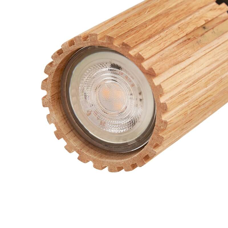 Lindby Deckenstrahler Stralino LED 4-flammig dimmbar Holz schwarz 60cm 9cm 18cm - 4255830903816