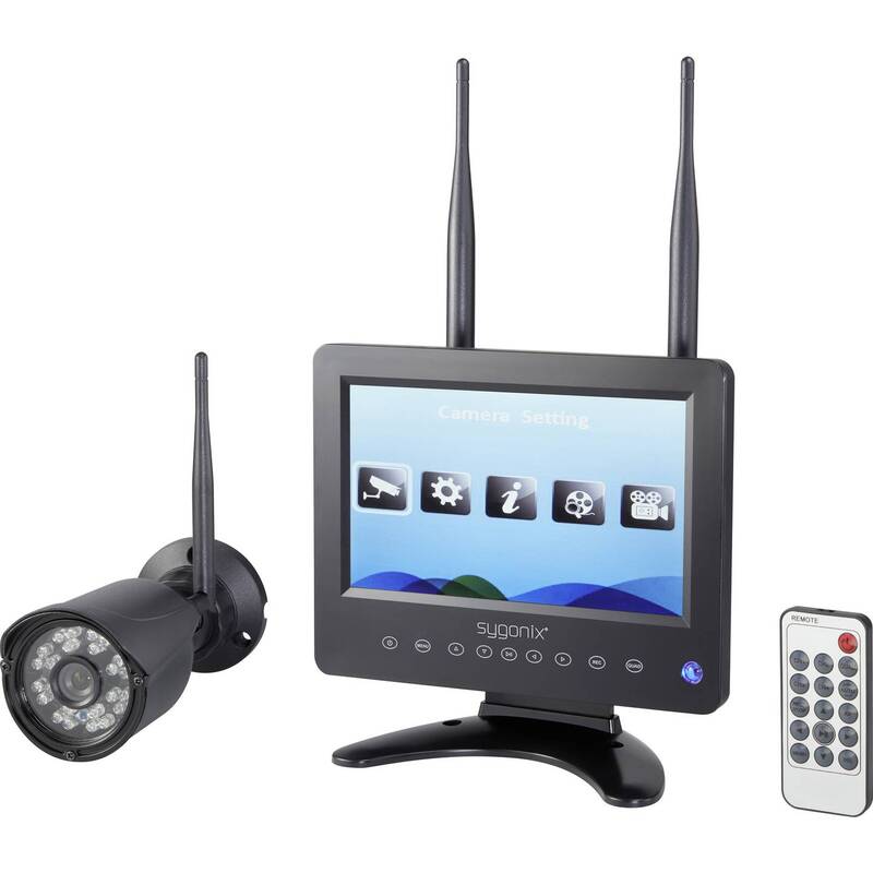 Sygonix Funk-Überwachungskamera Set 4-Kanal CMOS wetterfest 1280x720 IP65 150m - 4064161088945