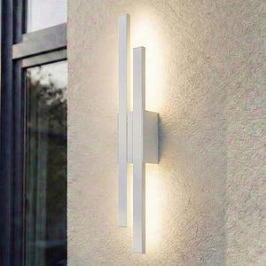 B-Ware Lindby Außenwandleuchte Sakari LED Gartenlampe Wandleuchte weiß Aluminium 59cm