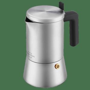 C-Ware SILBERTHAL Espressokocher Kaffeebereiter Espresso Edelstahl 6 Tassen Silber