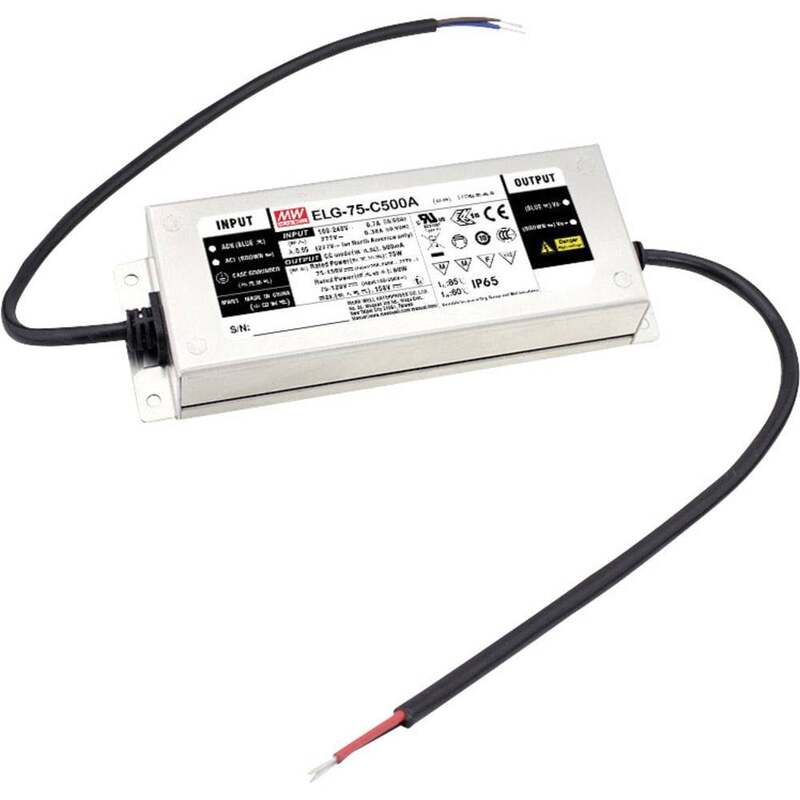 MEAN WELL LED-Treiber Netzteil  Konstantstrom Metall IP65 Outdoor 700 - 1400 mA - 4711287481449
