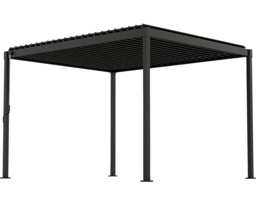 Mirador Pergola Gartenpavillon Stahl-Pergola anthrazit 300x400cm Lamellendach - 4306516663026