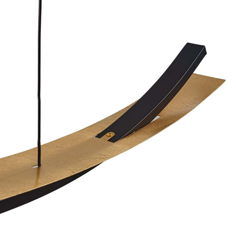 Lucande LED-Hängeleuchte Alevia schwarz/gold dimmbar 100cm Eisen/Metall - 4255830901317