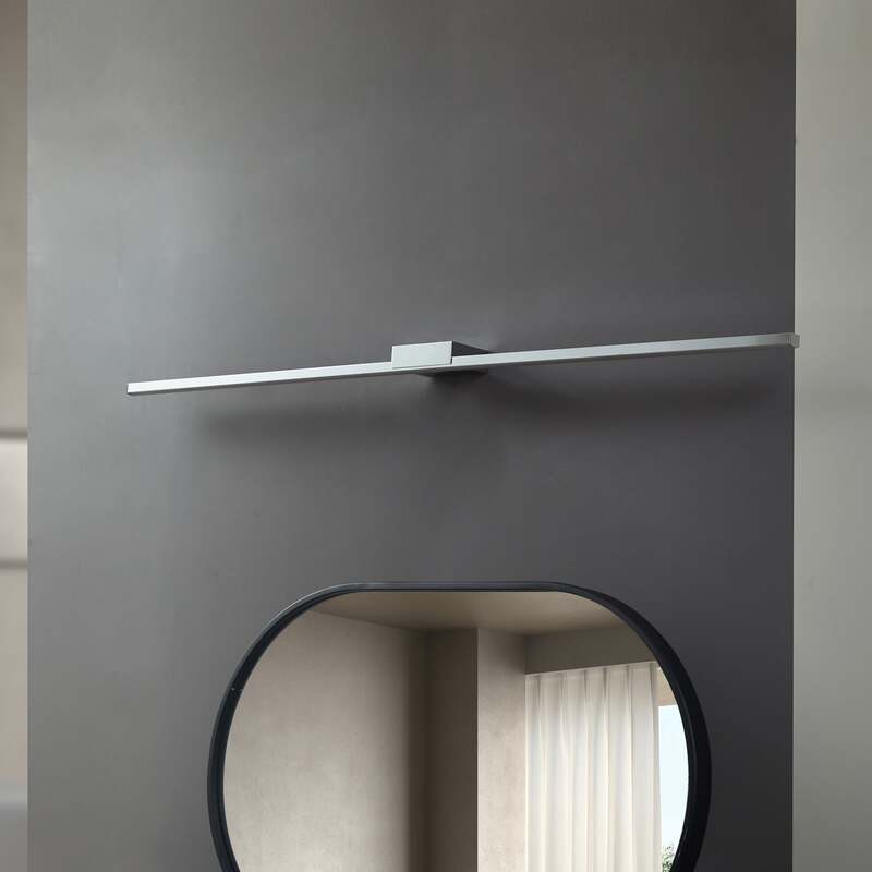 Lucande LED-Spiegellampe Kivana Wandleuchte chrom 120cm IP44 Badezimmerlampe - 4251911776454