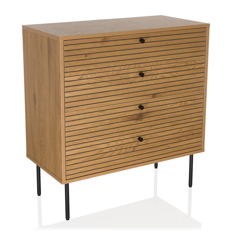 hjh LIVING Kommode LINNO K Schubladenkommode Sideboard Aufbewahrung modern grau - 4064323045571