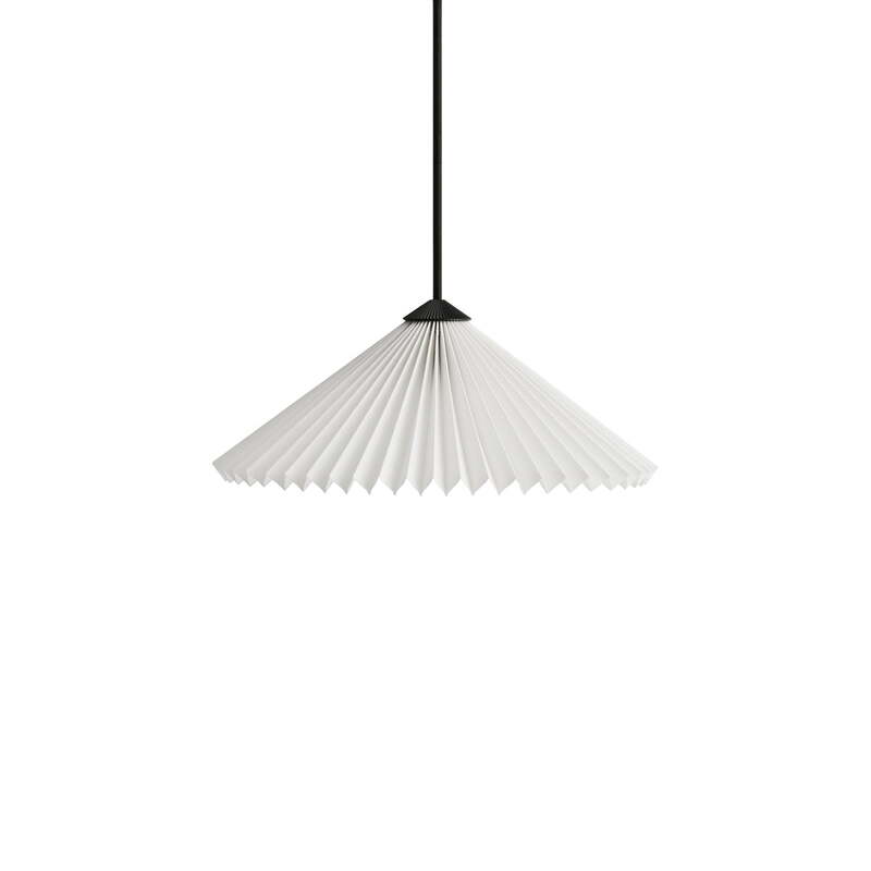 HAY Matin Pendelleuchte Deckenleuchte Weiß Baumwollschirm Fächerdesign Leuchte - 5710441347798