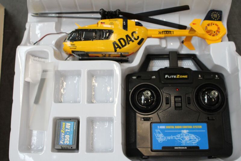 Pichler Modellbau RC Hubschrauber EC135 ADAC Flugmodell RtF ferngesteuert 256mm - 4056534061129