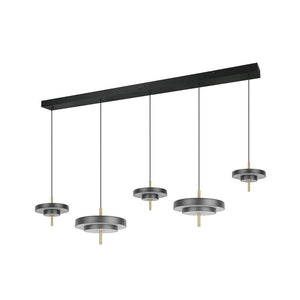 B-Ware Trio Lighting Pendelleuchte Hängelampe LED Keaton schwarz goldfarben dimmbar CCT