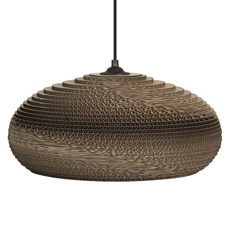 OSRAM Hängeleuchte Pendelleuchte DROP braun Pappe Stahl E27 nachhaltige Lampe - 4099854458880