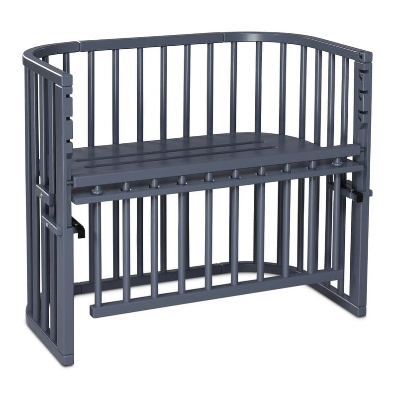 Babybay Maxi Comfort Plus Schiefergrau höhenverstellbar für Zwillinge 79 cm - 4260472559772