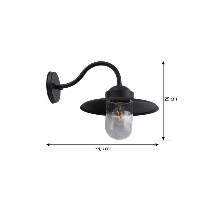Lindby Außenwandleuchte Bilma rostfarben Alu Glas 29 cm Wandlampe Lampe Leuchte - 4251911786767