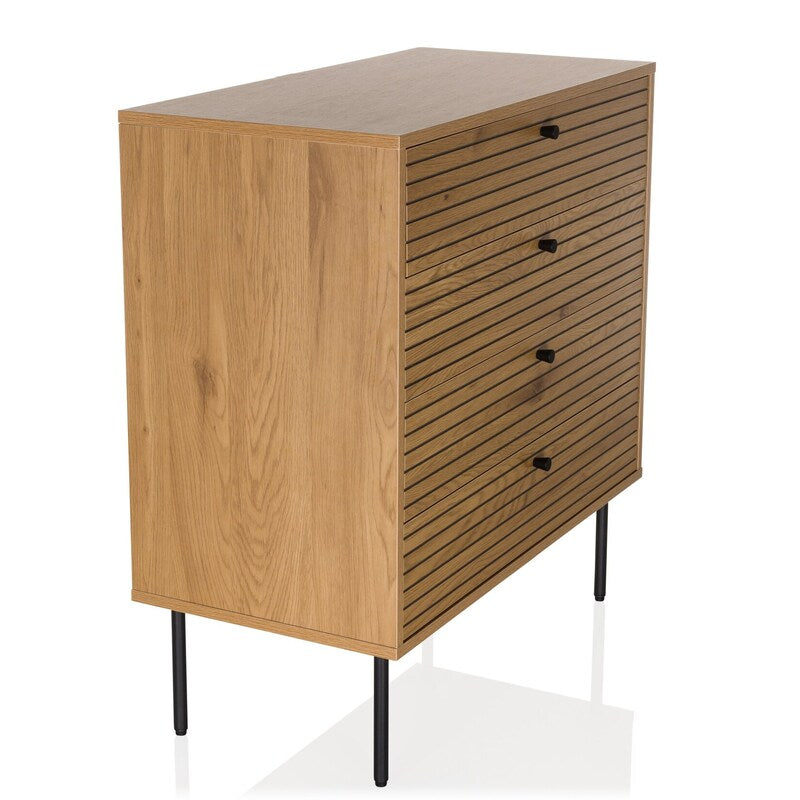 hjh LIVING Kommode LINNO K Schubladenkommode Sideboard Aufbewahrung modern grau - 4064323045571