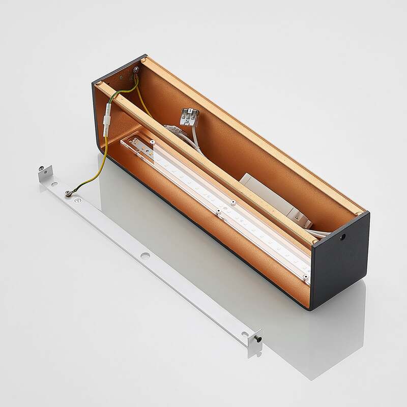 Arcchio LED Wandlampe Karam dimmbar schwarz gold Wandleuchte 11,2W 3000K 700lm - 4251096592191