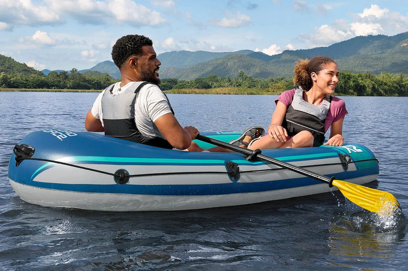 Bestway Schlauchboot Trek X2 232x118cm Freizeitboot mit Ruder und Pumpe blau - 6941607373033