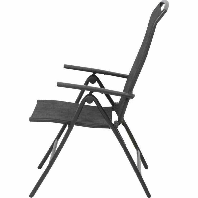 Siena Garden Klappsessel Livorno Gartenstuhl Relaxsessel grau klappbar 58x65cm - 4055938002448