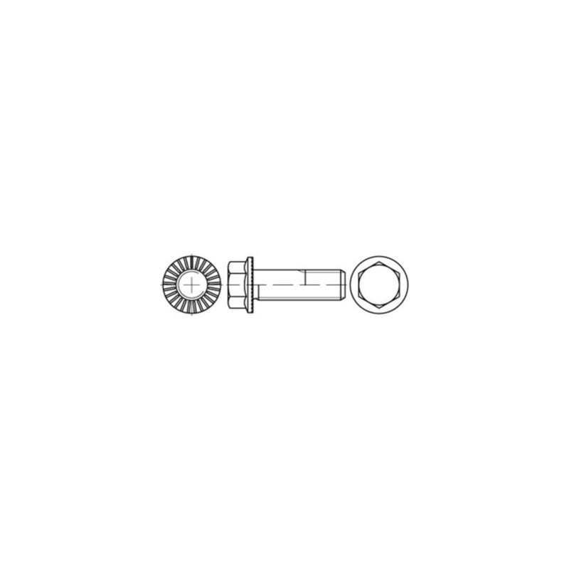 Sechskant-Flanschschraube M16x40 Stahl 10.9 Schraube 50 Stück Sperrrippen - 4051426716354