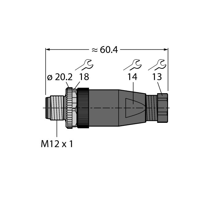 Turck 6904611 Sensor-/Aktor-Steckverbinder unkonfektioniert Verbindungsleitung - 4047101458435