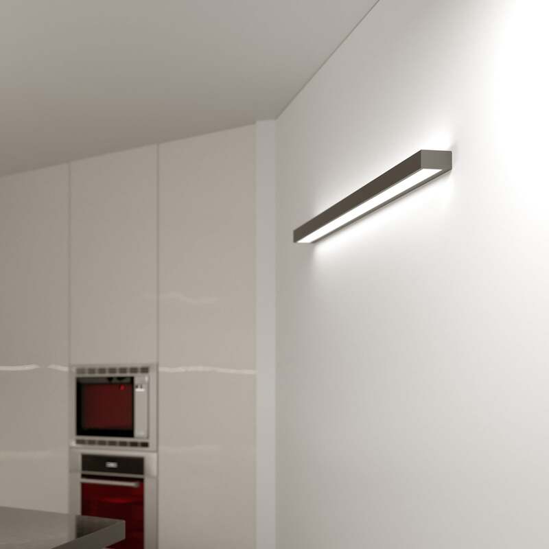 LED Wandleuchte Mera schwarz 120cm 28W 4000K Lampe Leuchte Wandlampe IP20 - 5903148515236