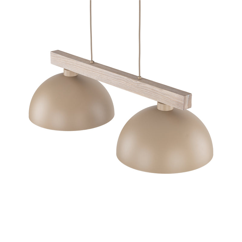 TK-Lighting Hängeleuchte Oslo sandfarben 2-flg LED Pendelleuchte dimmbar 83 cm - 5906135110117