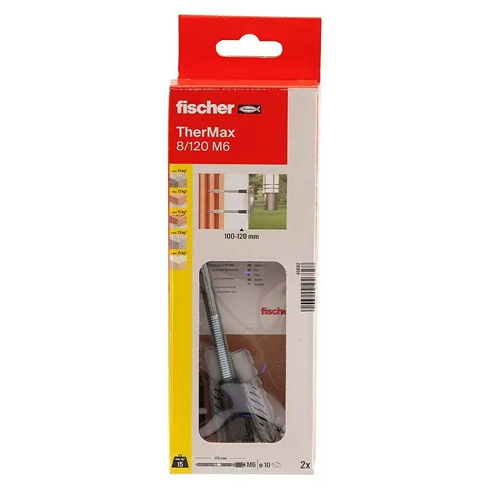 Fischer Abstandsmontagesystem Thermax M6 8mm 120mm Befestigungssystem 2 Stück - 4006209456828