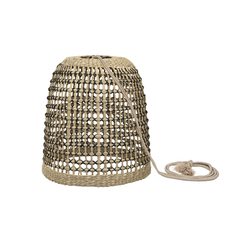 Newgarden Außenleuchte Hängeleuchte Positano LED dimmbar Seegras schwarz 35cm - 8435578504919