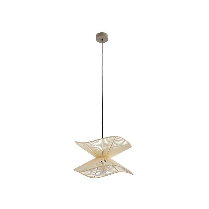 Lindby Außenpendelleuchte Hängelampe Valdorin beige Baumwolle IP44 - 4251911797992