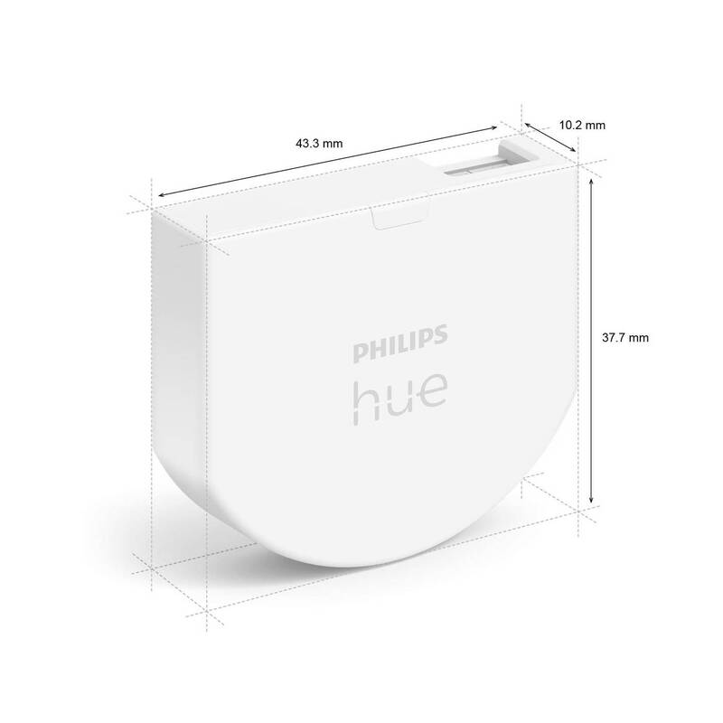 Philips Hue Wandschalter Modul 871951431802100 Wandschalter Lampe 2er Set Weiß - 8719514318021