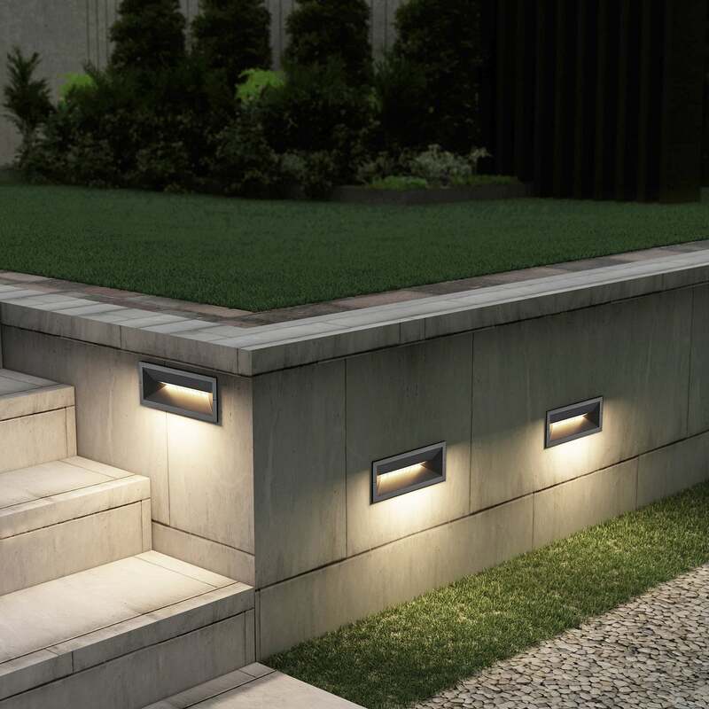 Lucande LED-Wandeinbauleuchte Jaano anthrazit 11W IP65 für Außenbeleuchtung - 4251096583304