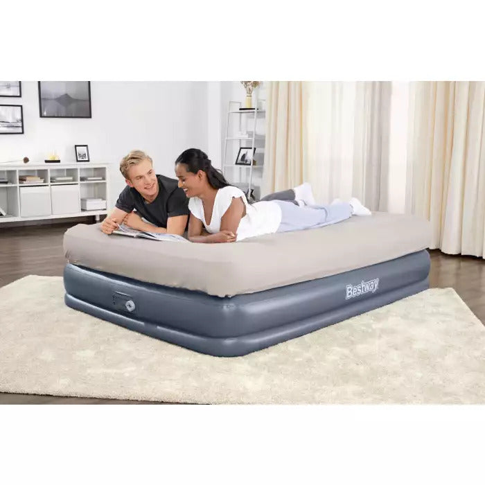 BESTWAY Luftmatratze Tritech Queen Gästebett 203x152x51cm mit Pumpe robust PVC - 6941607311899