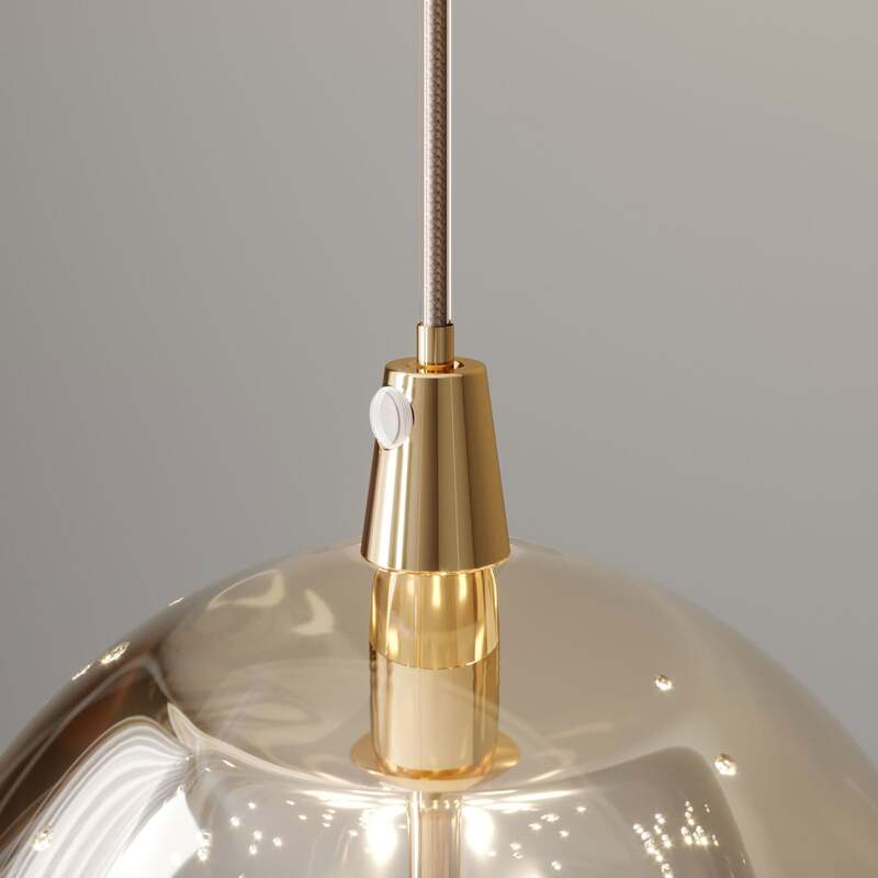 Lucande Pendelleuchte Hängeleuchte Hayley LED Lampe Leuchte gold Ø25cm 3-flg - 4251096562453