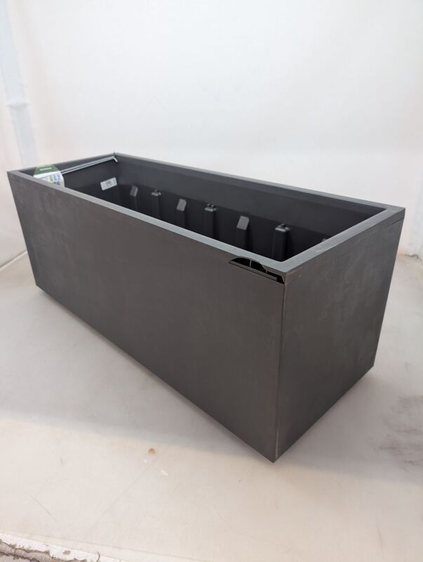 Deroma Pflanzkasten Hochbeet Millennium 39x99,3cm Anthrazit mit 8 Rädern - 0191942097446