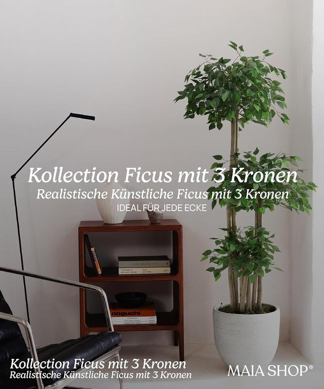 Maia Shop Kunstpflanze Kunstbaum Ficus Baum künstlich ohne Übertopf 175 cm - 8435240504490