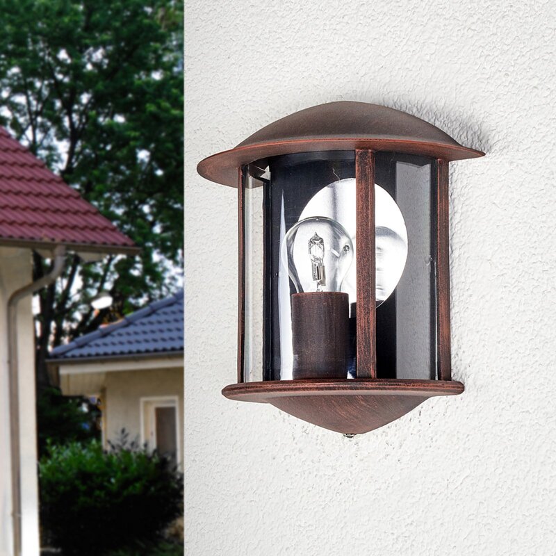 Lindby Außenwandleuchte Maelis halbrund AußenWandleuchte Außenleuchte Garten-Lam - 6291105704564