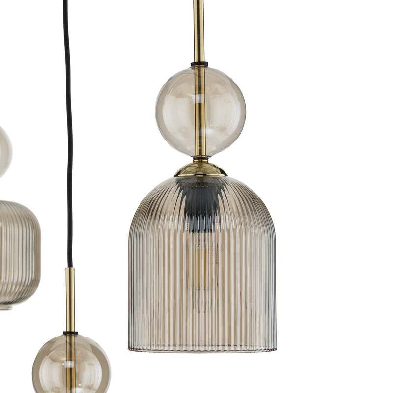 TK Lighting Hängelampe Sophia LED Pendelleuchte dimmbar schwarz grau 65cm - 5906135110421