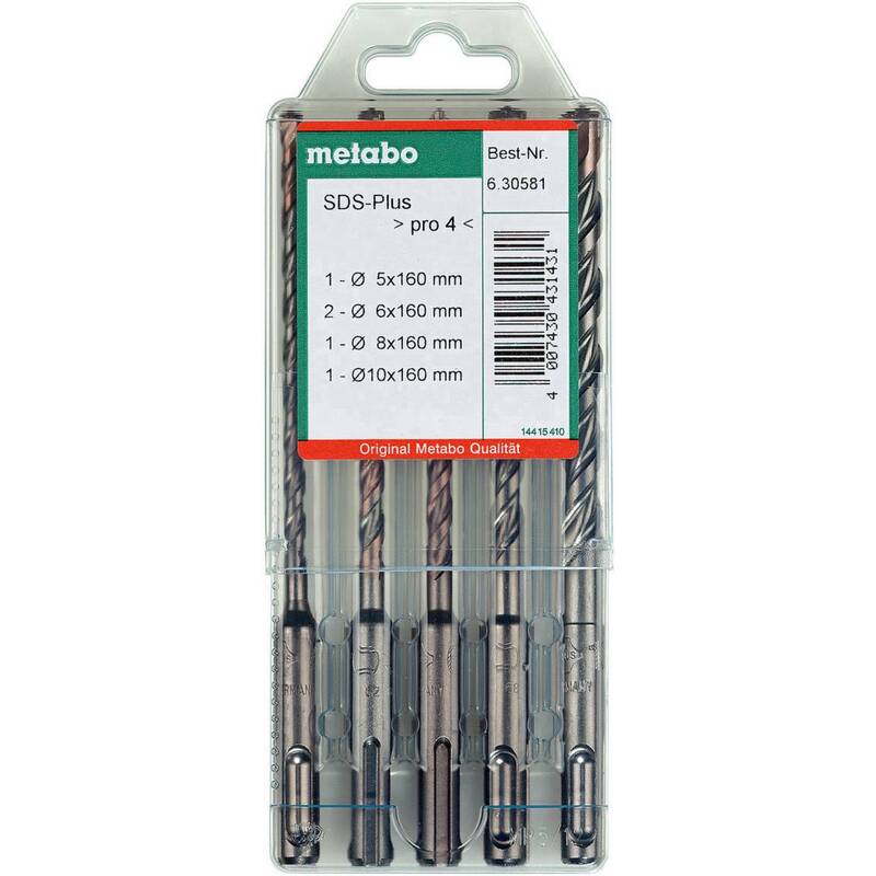 Metabo Hammerbohrer Bohrer Schlagbohrer 5teilig 5mm 6mm 8mm 10mm SDS-Plus 160mm - 4007430431431