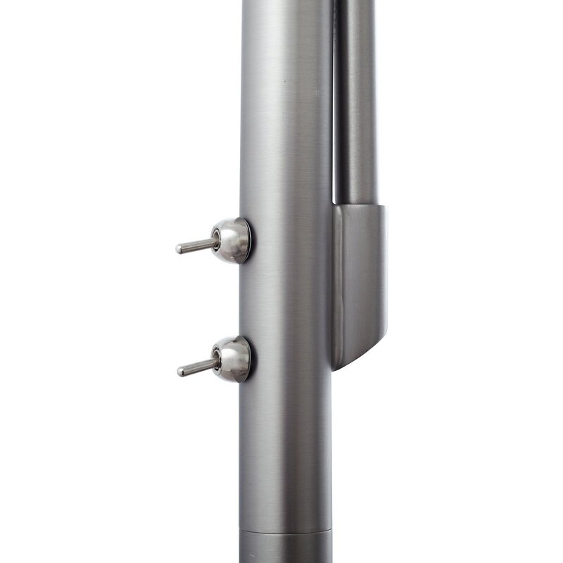 Lindby Stehleuchte Lampe Jaileen grau Textil 170 cm Leselicht - 4251911798487
