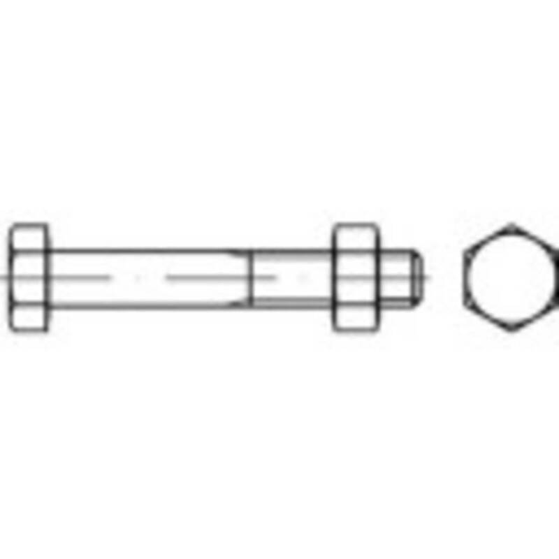TOOLCRAFT Sechskantschraube Schraube M10 DIN601 verzinkt 25mm 200 Stück - 4053199049561