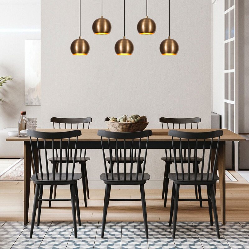 Hängeleuchte Sivani MR-1000 gold antik Eisen 5-flammig Deckenlampe Lampe Leuchte - 8681875649314