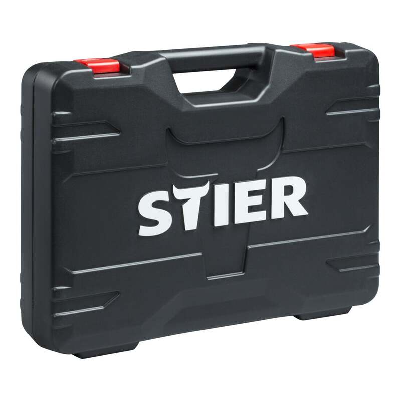 STIER Steckschlüssel-Satz 179-teilig Chrom-Vanadium-Stahl 1/4 3/8 1/2 Zoll - 4260438994807