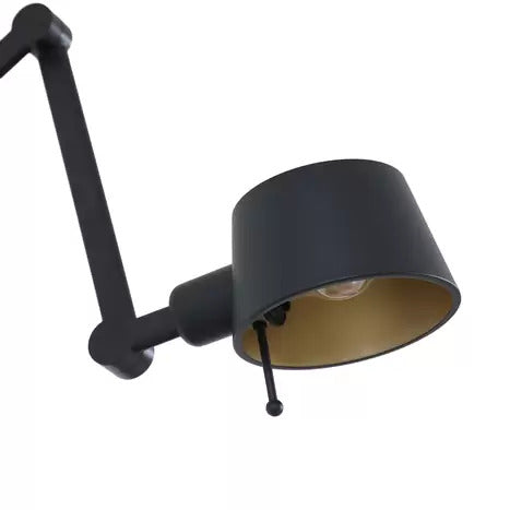 Lucande Wandleuchte Silka schwarz Metall 9,5 cm dimmbar E27 IP20 - 10020433